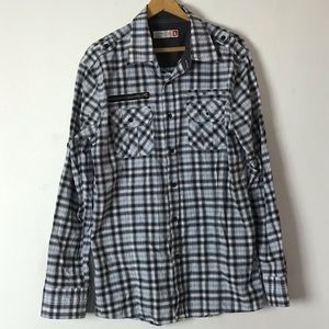 Sovereign Code button down plain collared shirt